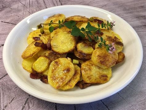 Schnelle Bratkartoffeln Mit Speck Vom Backblech Von Geschmacklich Gut