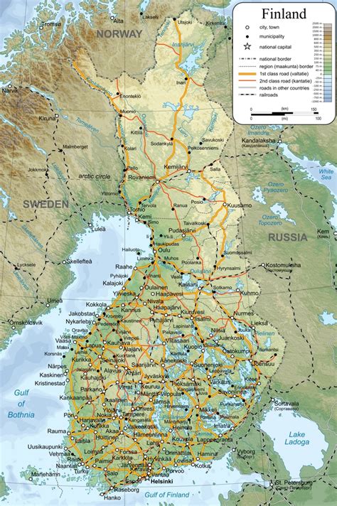 Large detailed map of Finland with cities and towns - Ontheworldmap.com