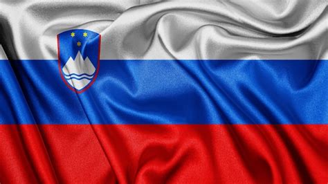 Cerrar Textura Realista Bandera De Eslovenia Foto Premium