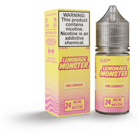 Lemonade Monster Salt Pink Lemonade Ejuice 30ml Nicotine Salts E Liquid