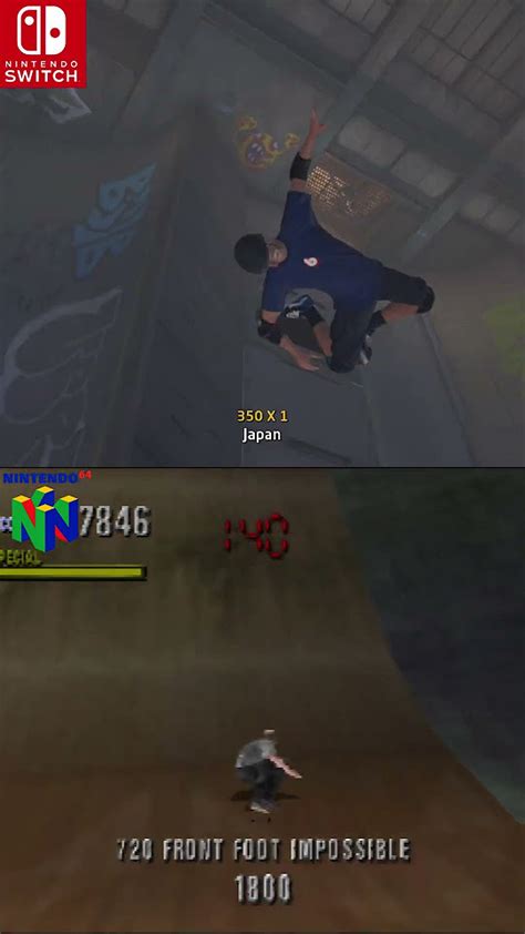 Tony Hawks Pro Skater 12 N64 Vs Switch Skateboarding Gaming Nintendo Youtubeshorts Viral