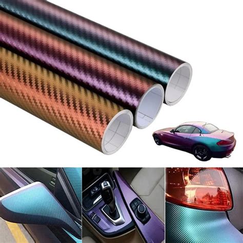 Chameleon 3D Carbon Fiber Vinyl Film Sticker 152CM 60CM Ultimate Car