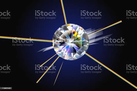 Rainbow Colored Laser Beam And Diamond Stock Photo Download Image Now