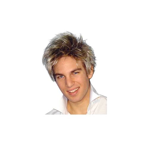 Wig 80 S Spunky Guy Short Blonde Premium Party Time Online