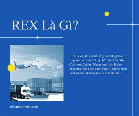 REX là gì Quy trình đăng ký mã số REX đơn giản nhất