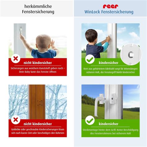 Reer WinLock Window & Balcony Door Lock Value Pack - 3 Pieces for Child