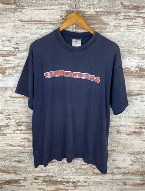 Nike Mens Vintage Nike Swoosh T Shirt Size L Rare Y2k Drill Grailed