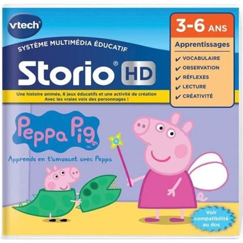 Vtech Jeu Ducatif Storio Peppa Pig Cdiscount Jeux Jouets