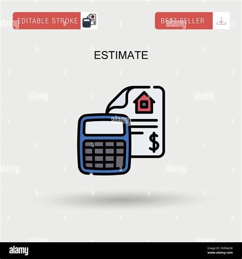 Estimate Simple Vector Icon Stock Vector Image And Art Alamy