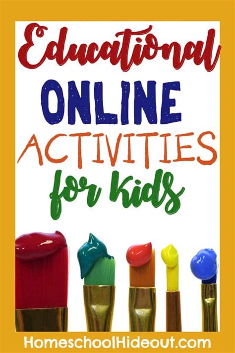 Educational Online Activities for Kids - Homeschool Hideout