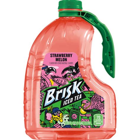 Brisk Strawberry Melon Iced Tea Fl Oz Jug Canned Bottled