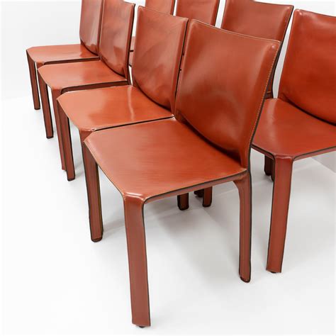 Italian Design Cab 412 Chairs By Mario Bellini For Cassina Set Of 8 For Sale At 1stdibs