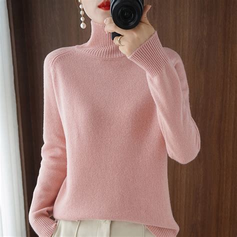 Fuelego Clearance Turtleneck Sweater Womens Autumn And Winter New Thickened Womens Solid Color