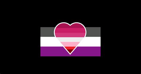 Lesbian Asexual Flag Homoromantic Sticker TeePublic