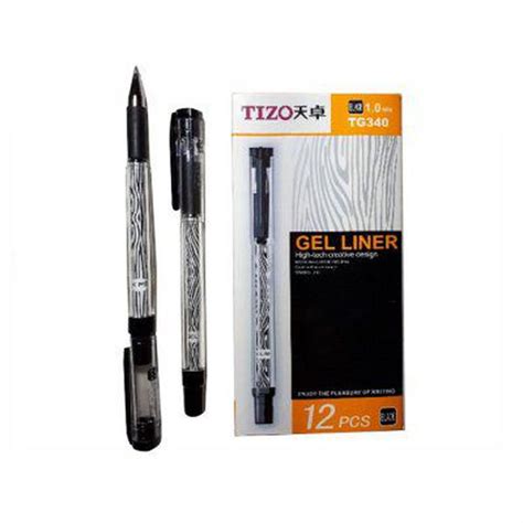 PULPEN GEL LINER 1 0MM BLACK 12PCS TIZO TG340 ATK