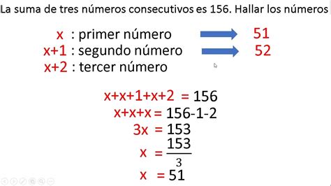 La Suma De Tres N Meros Consecutivos Es Hallar Los N Meros Youtube