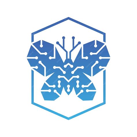 Premium Vector | Digital butterfly