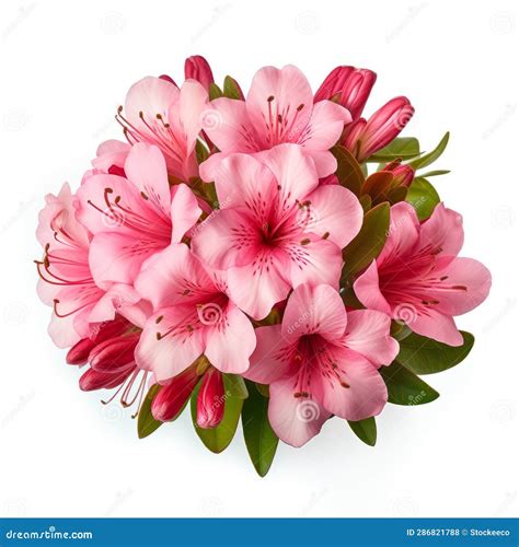 Pink Azalea Bouquet A Fusion Of Nature And Artistry Stock Illustration