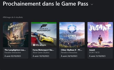 Xbox Game Pass Tous Les Jeux Confirmés Doctobre Cest énorme