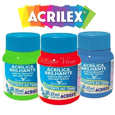 Tinta Acr Lica Brilhante Ml Acrilex Shopee Brasil