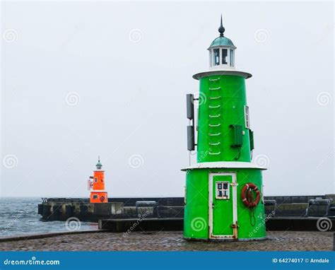 Old lighthouses, Denmark stock image. Image of light - 64274017