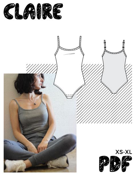 Claire Cami Bodysuit Pdf Sewing Pattern By Kommatia Patterns