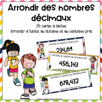 Cartes T Ches Arrondir Des Nombres D Cimaux French Task Cards Math