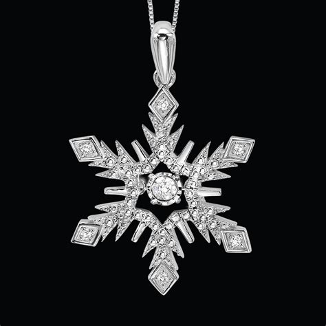 Rhythm Of Love Snowflake Pendant Diamond Cluster Snowflake