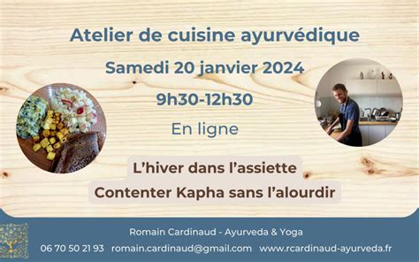 Atelier de cuisine ayurvédique Menu hivernal Contenter la