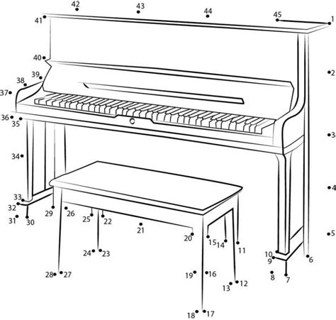 Relier Les Points Piano Imprimable Gratuit Pour Les Enfants Et Les