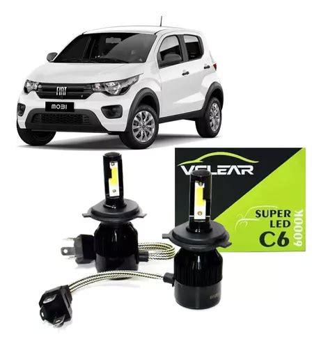 Super Led Farol Alto E Baixo Fiat Mobi 2017 A 2024 Todos