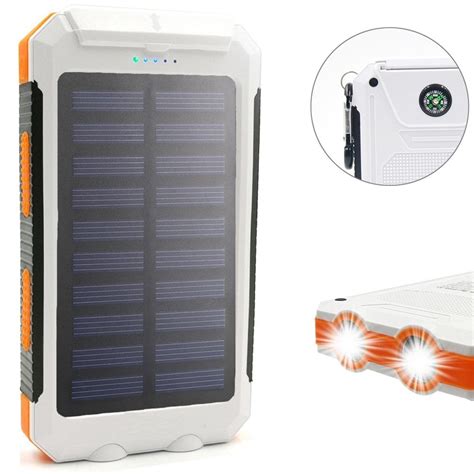 Waterproof 2000000mAh Dual USB Portable Solar Charger Solar Power Bank ...