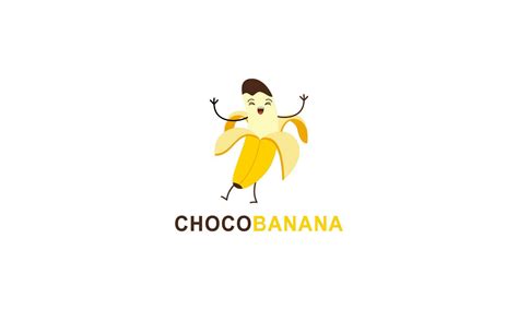 Chocolate Banana Logo Illustration With Funny Character 23798193 Vector