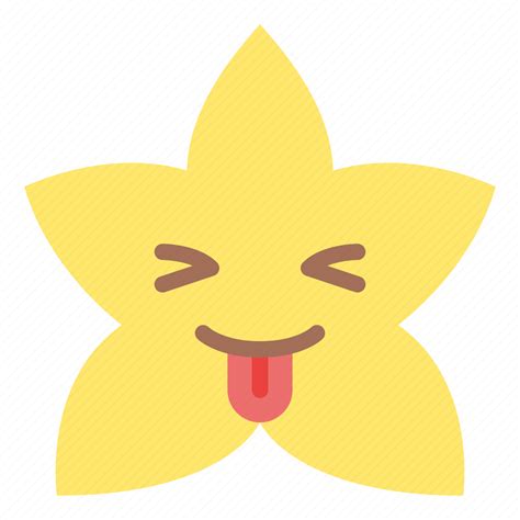 Squinting Tongue Star Emoji Emoticon Feeling Icon Download On