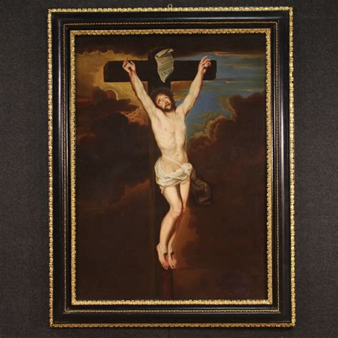 Proantic Grande Crucifixion Flamande Du Me Si Cle