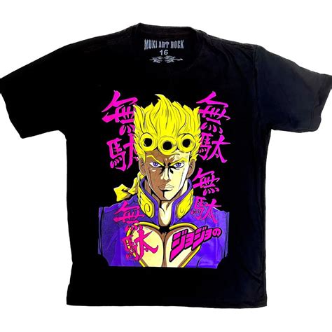 Camiseta Jojo S Bizarre Adventure Giorno Unissex Anime Camisa Shopee