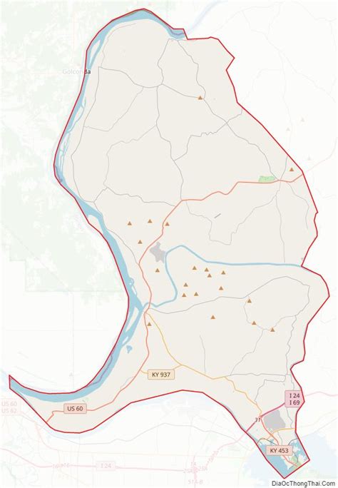 Map of Livingston County, Kentucky - Thong Thai Real