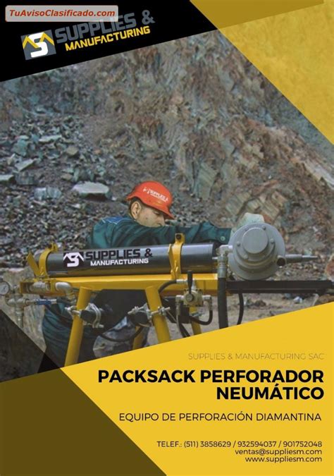 Nuevo Perforador Neumatico Equipo Packsack Empresas E Industri