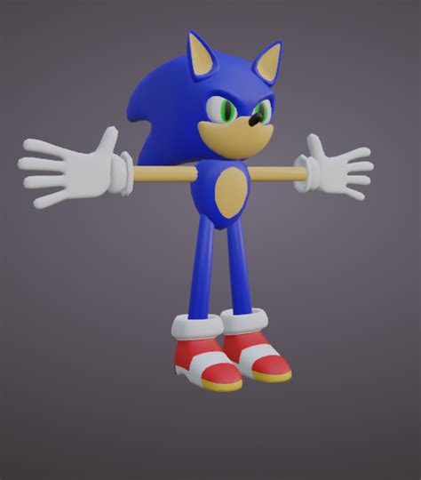 An updated attempt at a sonic model : r/blender