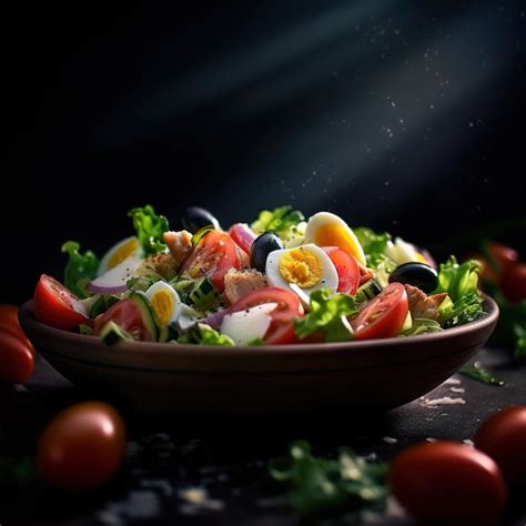 Premium AI Image | Realistic photo of Salad CloseUp Food Photography