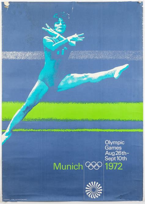 Sold Price 1972 Munich Olympics Poster Gymnastics Otl Aicher January