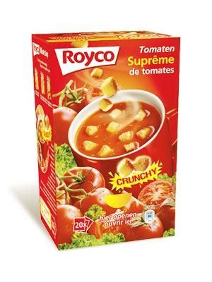 Royco Minute Soupe Supr Me De Tomates Pc Crunchy Nevejan