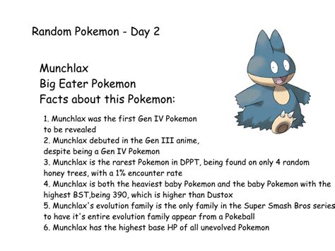 Random Pokemon with Facts - Day 2 : r/pokemon