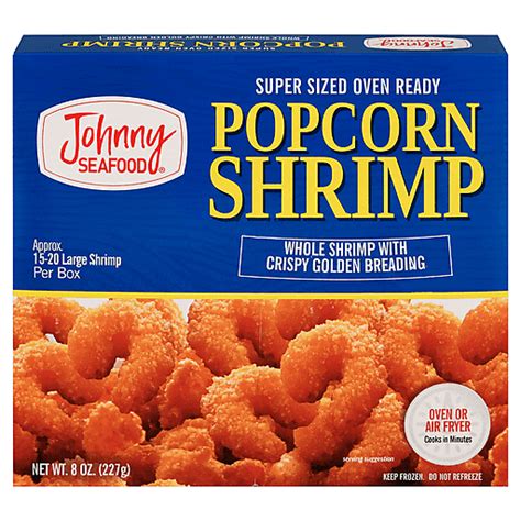 Johnny Seafood Popcorn Shrimp Super Sized 8 Oz Shrimp Scallops