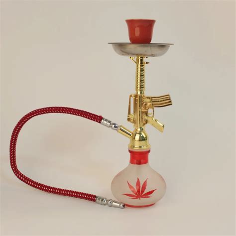 21 Cm Flower Gun Moledor Glass Bottle Hookah Shisha Al Fakher Chicha