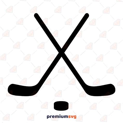 Crossed Hockey Sticks Svg Hockey Pucks Cut Files Premiumsvg