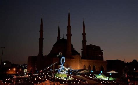 Muhammad Al Amin Mosque In Beirut Lebanon Night Shirin Gol