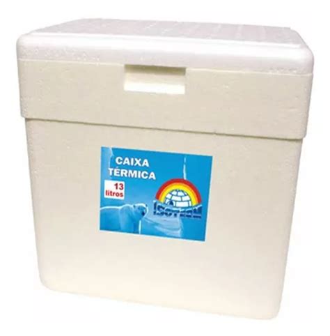 3 Caixa Térmica Isopor 13 Litros Cerveja Refrigerante Gelo