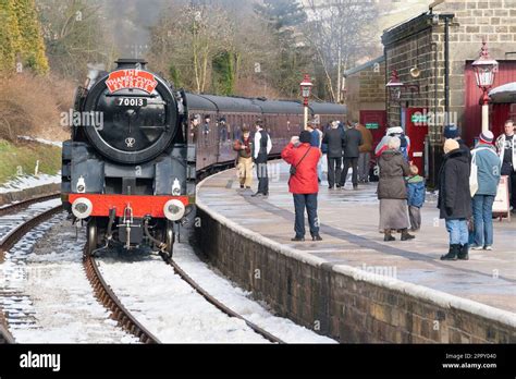 A Steam Gala On The Keighley Worth Valley Railway Vwvr Stock Photo