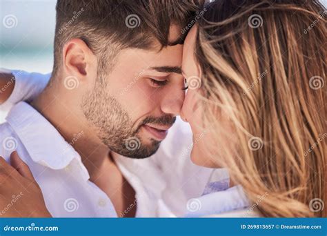 Love Forehead Or Couple Relax On Holiday Vacation Or Romantic